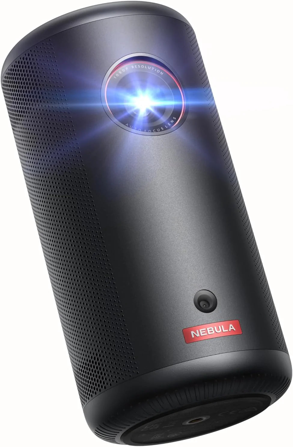 Nebula Capsule 3 1080p, Wi-Fi, slimme projector, zwart, draagbare projector met 200 ANSI-lumen, officiële Google TV, Netflix ingebouwd, Dolby Digital, 120-inch beeld, ingebouwde accu, 2,5uur speeltijd