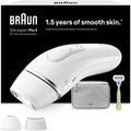 Braun IPL Silk Expert Pro 5 Ontharingsapparaat Voor Vrouwen  Mannen, Nieuwste Generatie IPL Laserontharing, Alternatief Voor Laserontharing, Cadeau Voor Vrouwen, PL5140, Wit/Goud(PL3122, Wit/Zilver)
