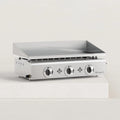 Gasgrillplaat, roestvrij staal, massief, 6 mm dik, semi-professionele kookplaat (3 + accessoires)(3 Bruleure)