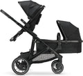 Deryan EVY V2 kinderwagen voor 2 kinderen voor pasgeborenen peuters en kleuters van kleuterleeftijd babykinderwagen buggy tot 50 kg babywagen reiskoffer 2-in-1 complete set zwart