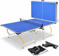 SereneLife Tafeltennistafel – Pingpongtafel- Tennistafel- Opvouwbaar en Makkelijk op te Bergen- Ruimtebesparend Ontwerp- Blauw