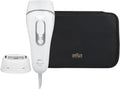 Braun Silk·expert Pro 5 epilator met pulslicht, semi-definitieve ontharing voor 1 jaar zachte huid, alternatief voor laser, met tas, glitterscheerapparaat, 2 koppen, goud/wit, PL5145