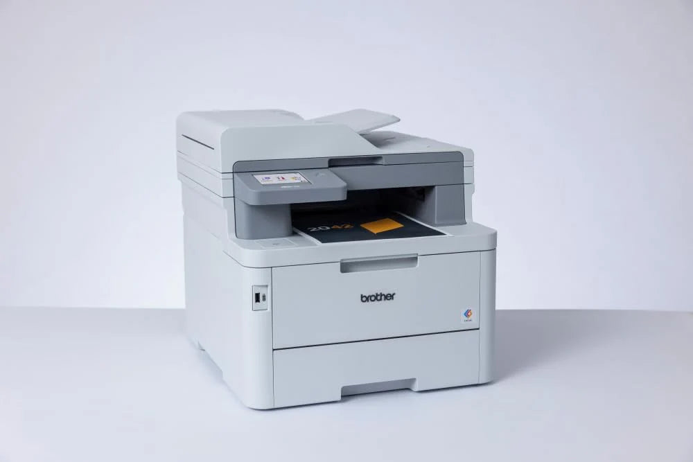 Brother MFC-L8390CDW Professioneel en compact 4-in-1 kleuren LED multifunctioneel apparaat (printer, scanner, kopieerapparaat, fax, 30 pagina's/min.) wit/grijs