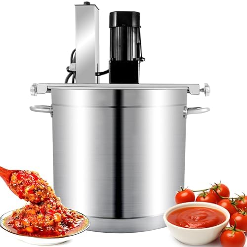 Elektrische keukenmixer, commerciële elektrische keukenmixer met automatische roerfunctie en dubbellaagse schraper voor jam, sauzen en het mengen van ingrediënten.(25l)