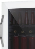 Klarstein Drankkoelkast, kleine koelkast met 3 planken, minikoelkast, geruisloos, voor kantoor, camping, outdoor, met glazen deur, mini-koelkast 3-10 °C, bierkoelkast 80 liter, zwart(33 L/wit)