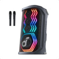 soundcore Rave 3S Partybox met AI-karaoke, partyluidspreker met 2 draadloze microfoons, 200 W geluid, AI-zangverwijdering, lichtshow, Auracast, 12 uur speeltijd, Bluetooth-luidspreker binnen en buiten