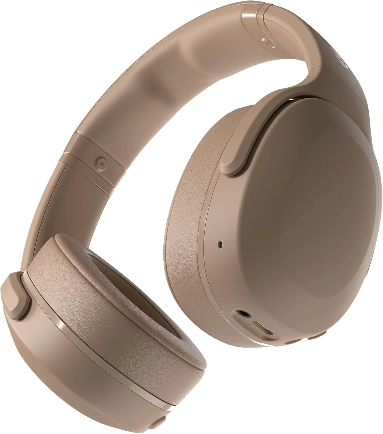 Skullcandy Crusher Evo Draadloze over-ear koptelefoon met Sensory Bass, een accuduur van 40 uur, Extra Charging Cable, microfoon, ondersteuning voor iPhone/Android- en Bluetooth-apparaten, Beige