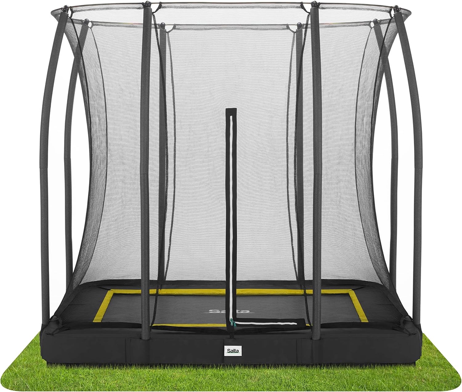 Salta Comfort Edition Ground - Inground trampoline met veiligheidsnet - Rechthoekig - 214x153, 305x214, 366x244cm - Zwart/Groen/Roze(214x153cm/Zwart)