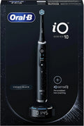 Oral-B iO Series 10 elektrische tandenborstel+reserveborstel, Bluetooth, 7 poetsmodi, coaching, 1 reistas, 1 tas, zwart/kosmisch zwart (verpakking kan variëren)