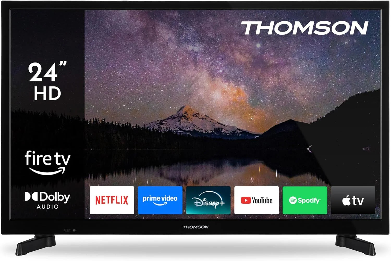 Thomson TV 43 inch (109 cm) 4K UHD Smart Fire TV, Alexa Spraakbesturing, Triple Tuner (DVB-T/T2/C/S/S2), Dolby Vision, Dolby Atmos, HDR10, AirPlay, HDMI 2.1, WiFi, Bluetooth - 43UF4S35(24 Inch HD)