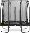 Salta Comfort Edition Outdoor trampoline, tuintrampoline, set met springmat, veiligheidsnet, verzinkte veren, randafdekking, 214 x 153/305 x 214/366 x 244 cm, TÜV-getest, zwart/groen/roze(214 x 153 cm/Zwart)