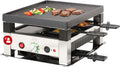 Solis Grill 5-In-1, Raclette/Tafelgrill/Wok/Crêpes/Pizza, Roestvrij Staal, Tafelgrill 5-In-1, Meerkleurig (voor 8 personen)(Für 4 Personen)
