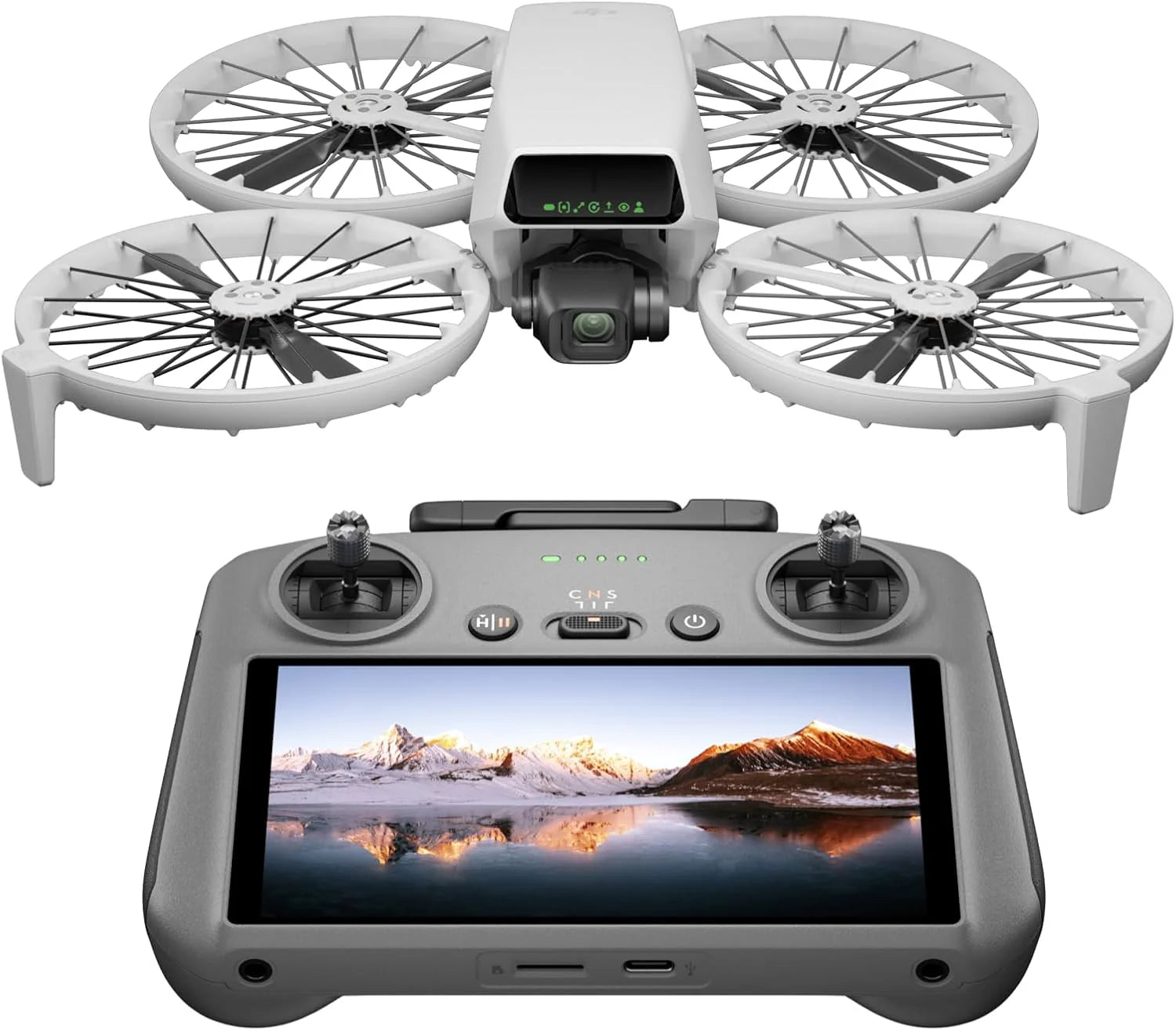 DJI Flip Fly More-combinatie met RC 2-schermafstandsbediening, drone met 4K UHD-volwassenencamera, palmstart, automatische terugkeer, intelligente vlucht, 3 batterijen voor 93 min vliegtijd(DJI Flip (RC 2))
