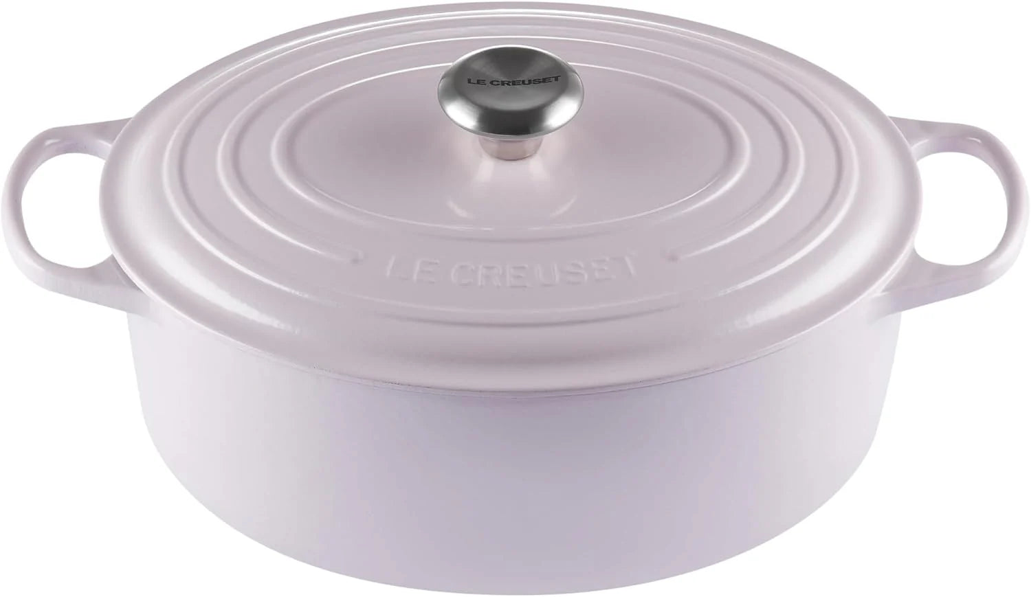 Le Creuset Signature 2117831444 geëmailleerde gietijzeren braadpan met deksel - ovaal, 31 cm, 6,3 liter, vuursteen(Sjalot/6.75 Qt)